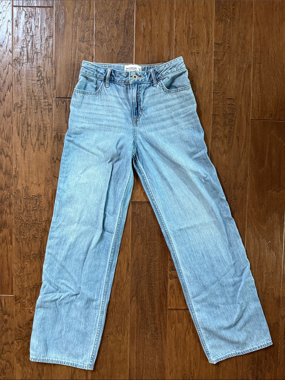 abercrombie kids Lightweight high rise ultra wide leg